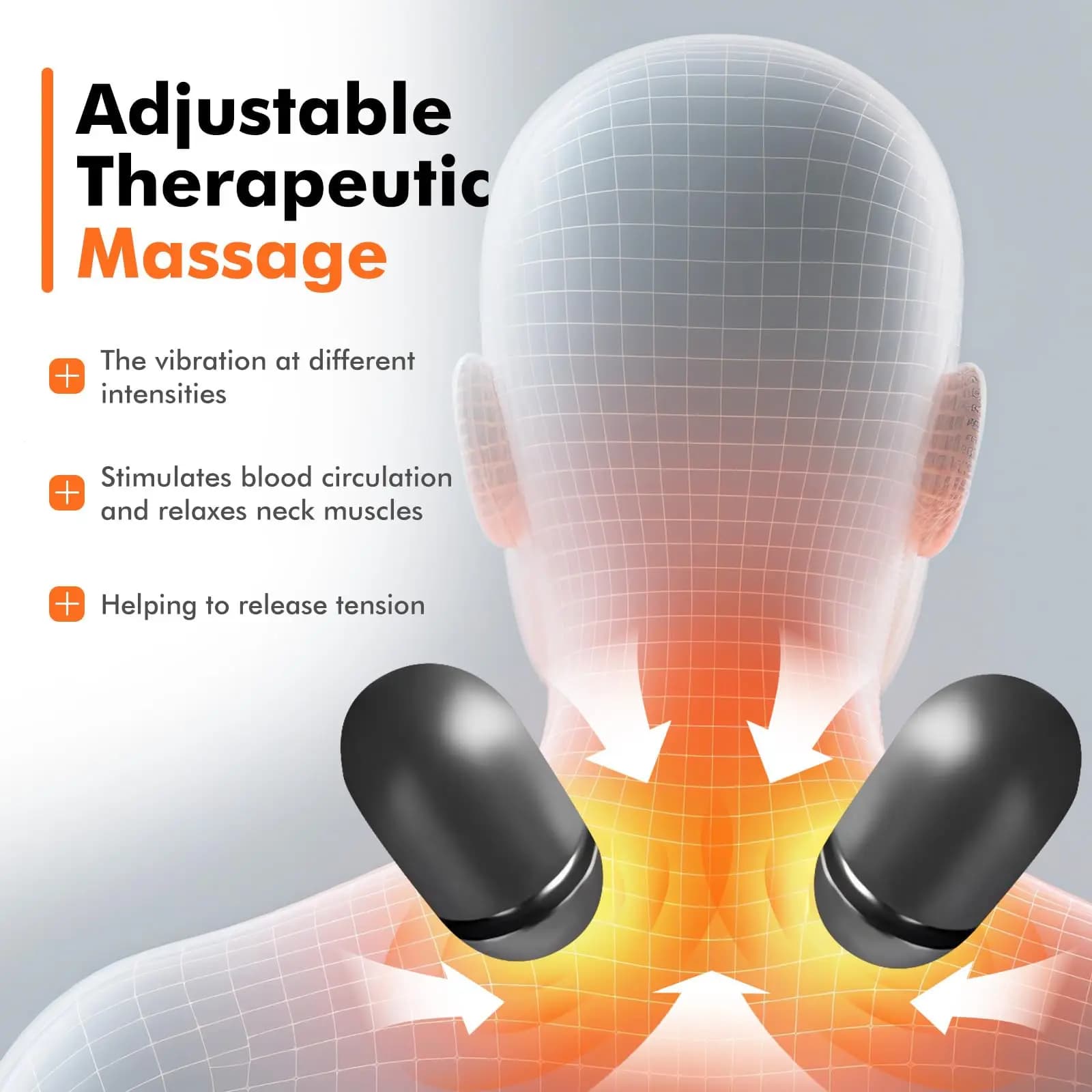 Neck Massager Pillow Shoulder Deep Tissue Heating Traction — image 2
