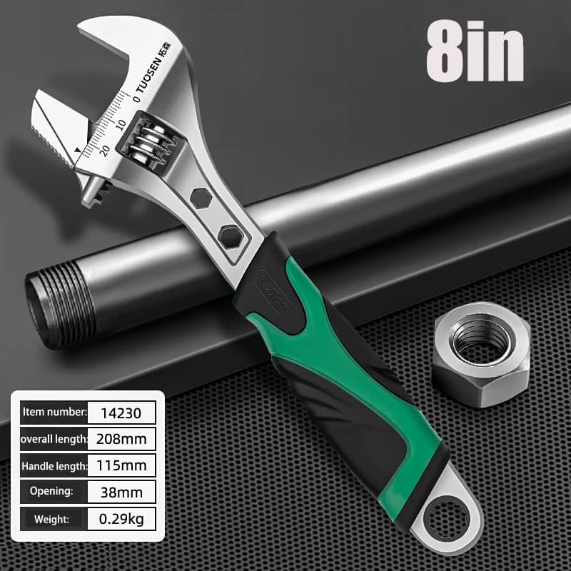 Adjustable Wrench Set 8 10 12 Inch Universal Spanner Multi-Function Tool — image 7