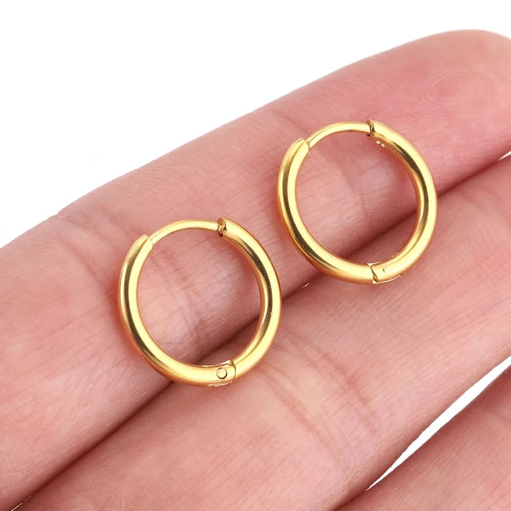 6 Pcs Stainless Steel Hoop Earrings Set for Women Korean Style Jewellery — image 5