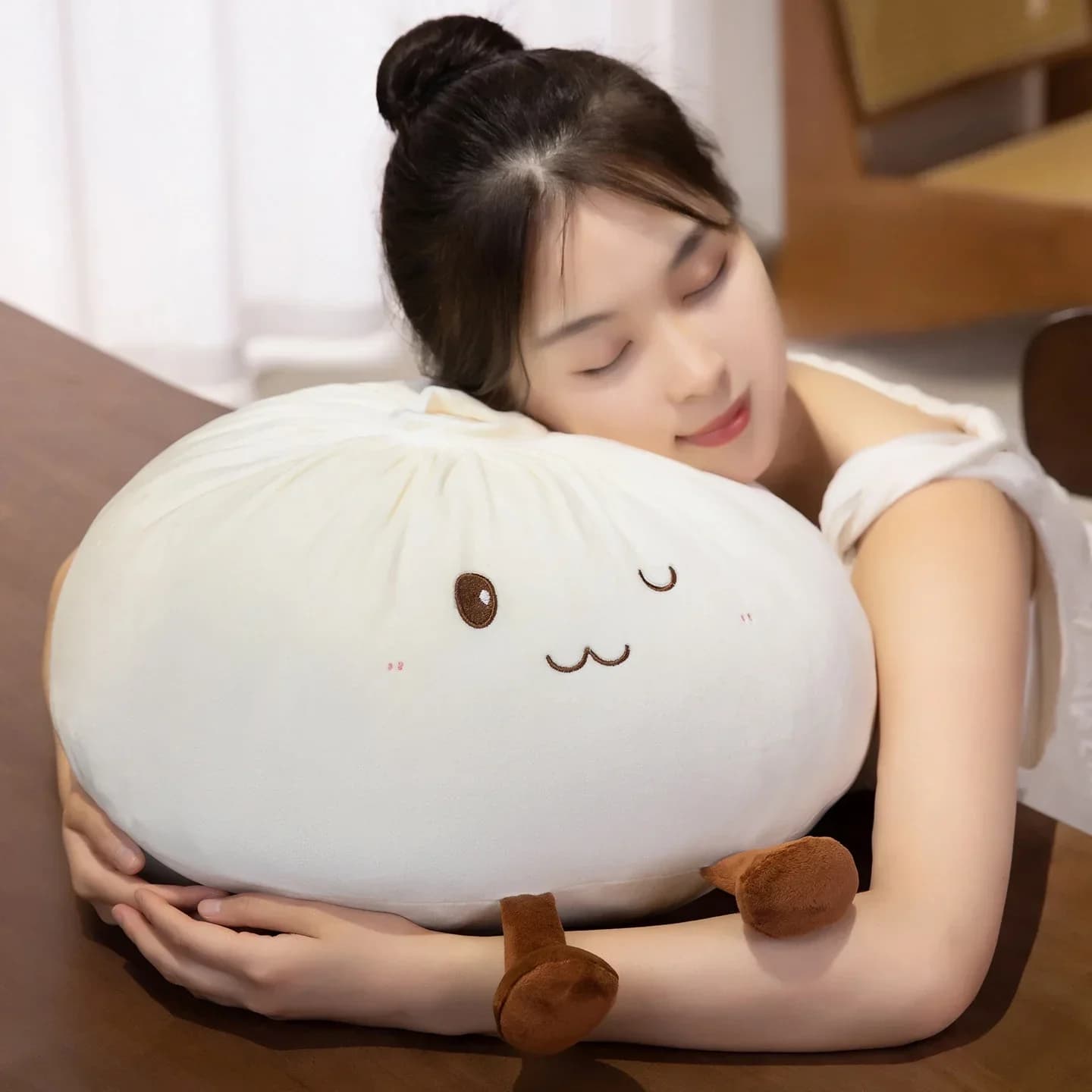 Plush Toy Elf Buns Stuffed Cartoon Food Throw Pillow Kawaii Cozy Happy Toys — image 5