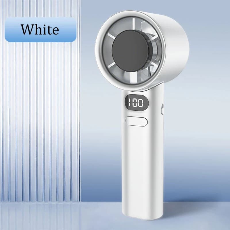 Mini Handheld Fan 120 Speed Portable Bladeless Rechargeable Ice Mode New Desktop — image 7