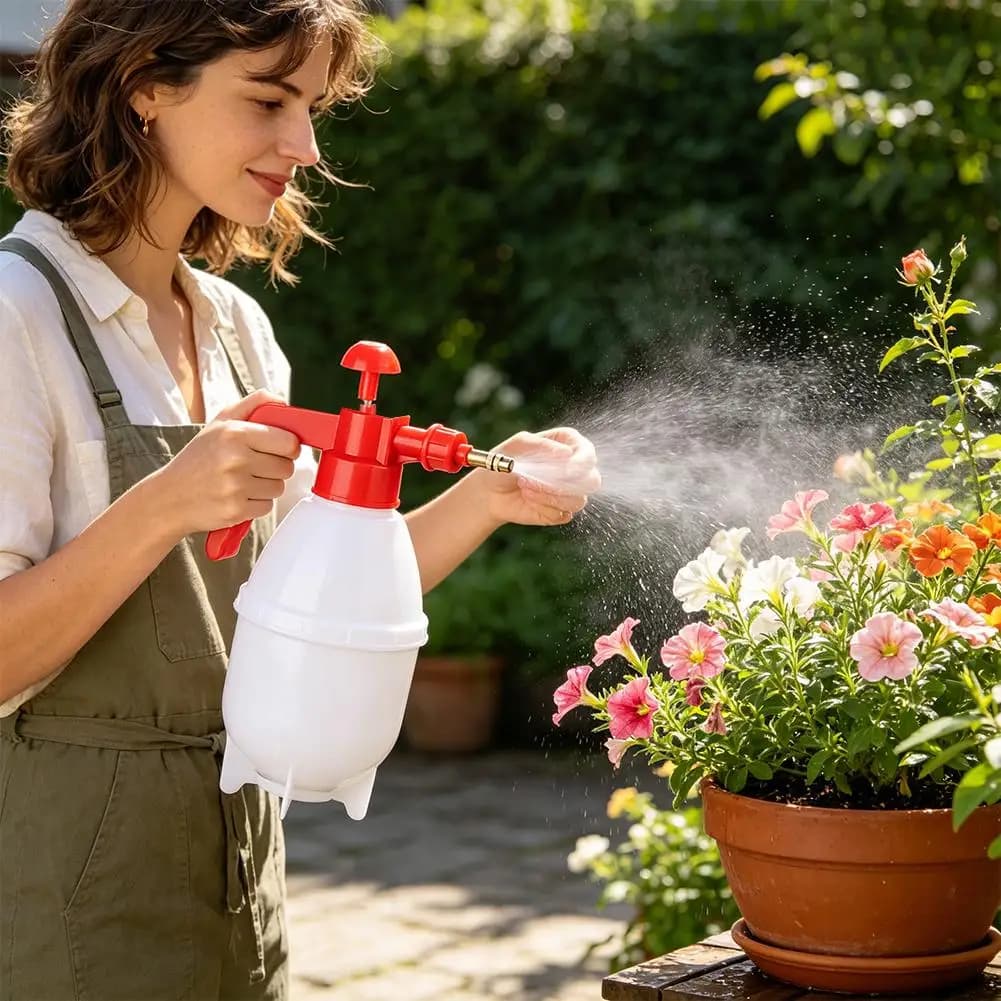 Handheld Pressure Garden Sprayer 0.8L 2L Pump Water Spray Bottle Adjustable — image 2