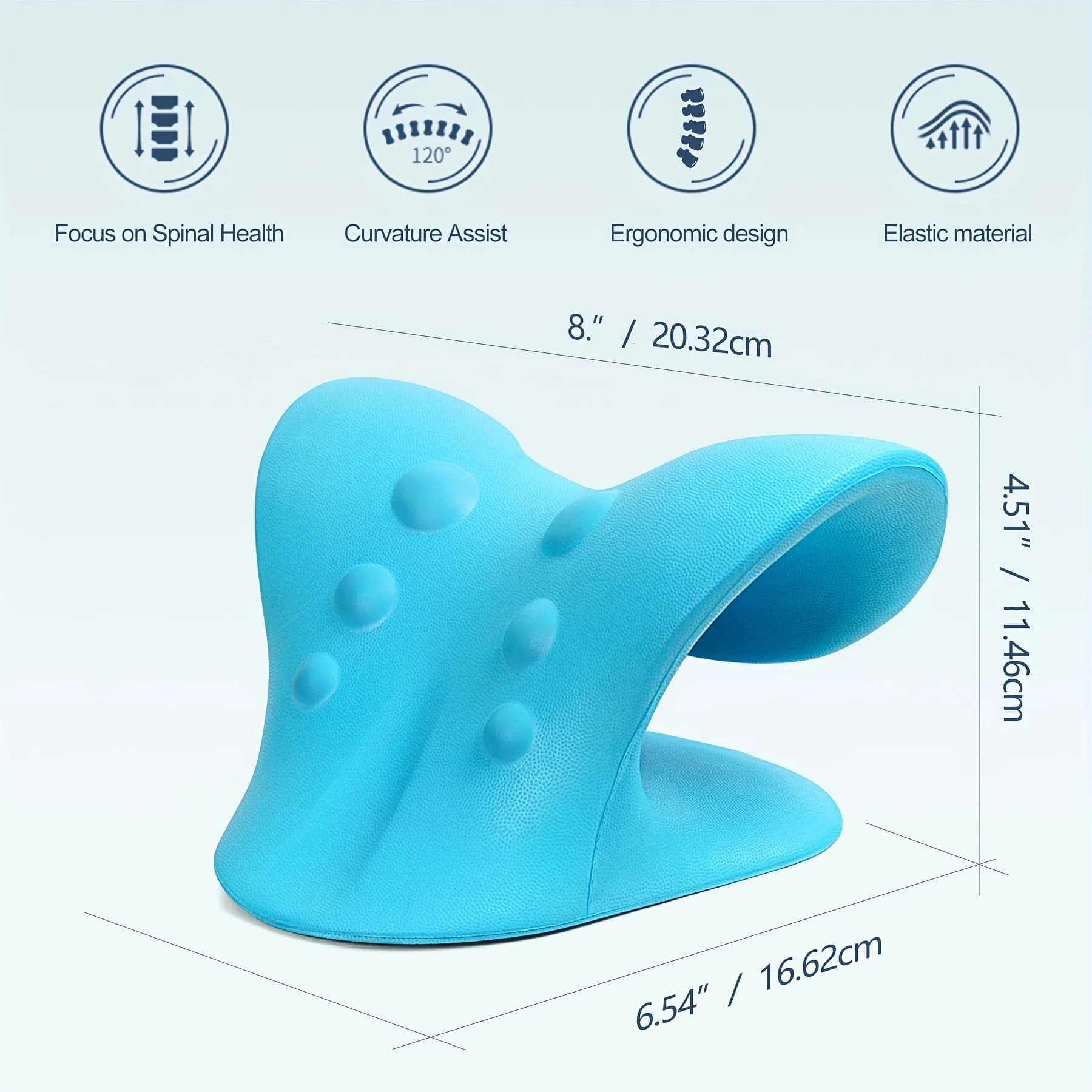 Neck and Shoulder Relaxer Cervical Traction Device Pillow Stretcher — image 3