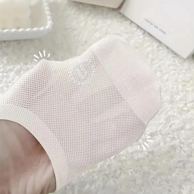 Women's Invisible Socks Breathable Mesh Thin No-Show with Silicone Grip Spring Summer — image 3