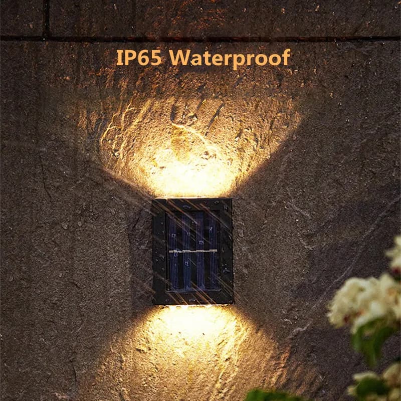 Solar Wall Light Waterproof Up Down Outdoor Garden Yard Stairs Lamp — image 3