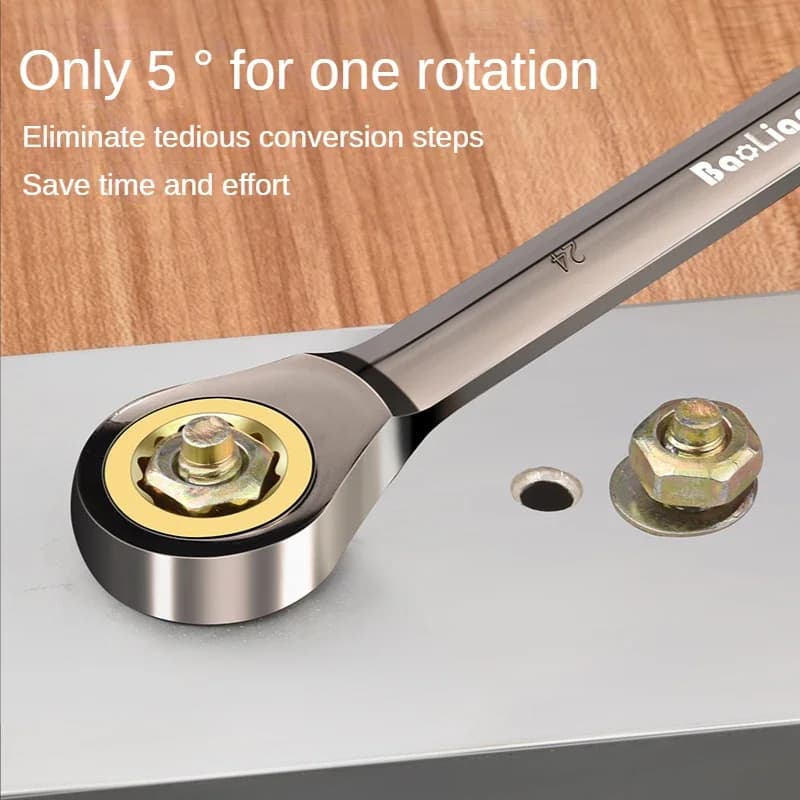 Adjustable Torx Wrench 8-22mm Ratchet Spanner for Bicycle Motorcycle Car — image 3