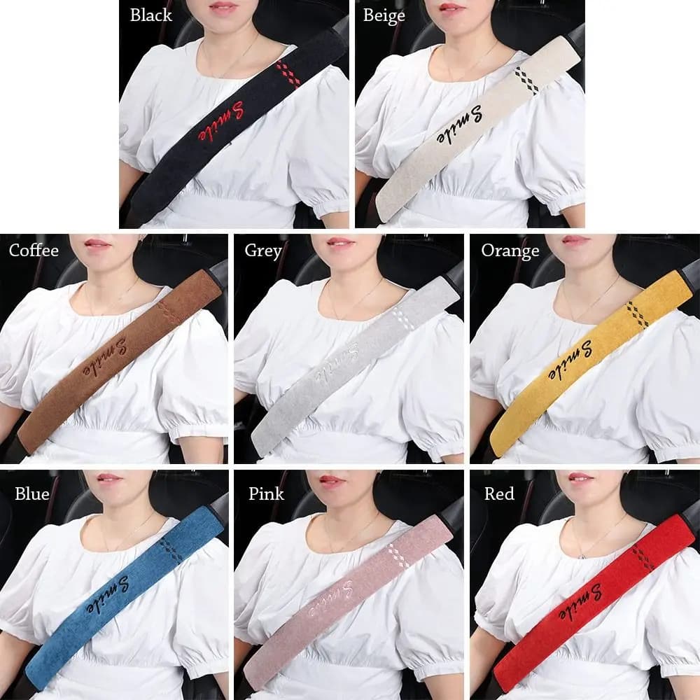 Car Seat Belt Cover Shoulder Protector Chenille Guard Adult Universal Cosy — image 5