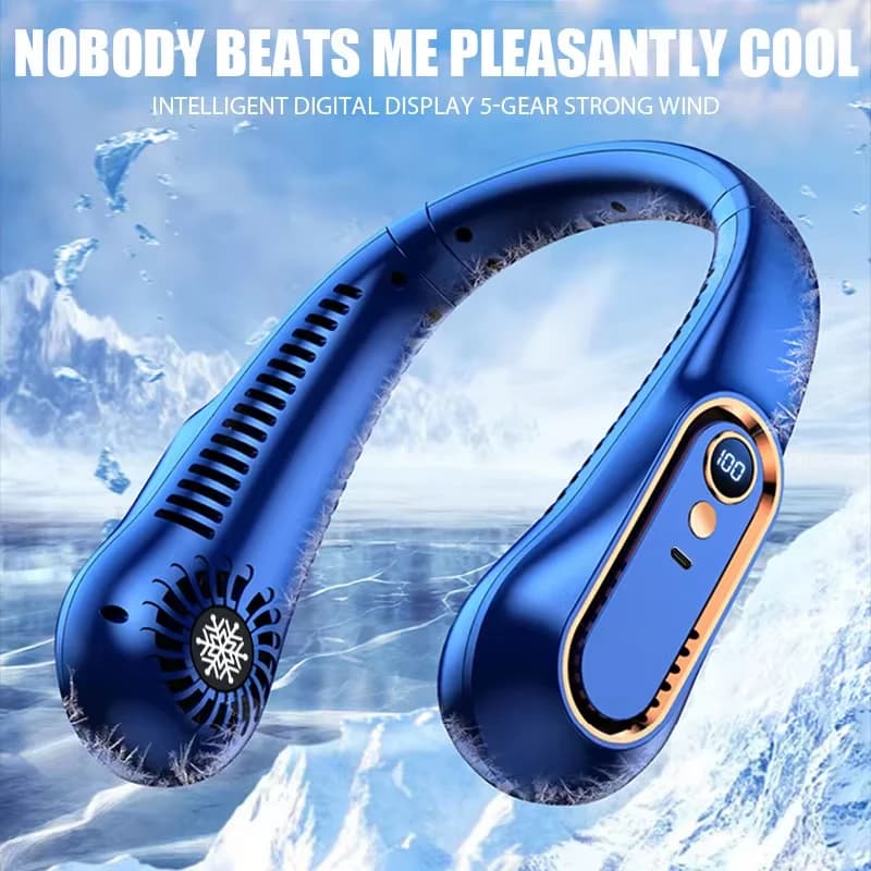 Portable Mini Hanging Neck Fan Bladeless USB Rechargeable Summer Neckband Fan — image 4