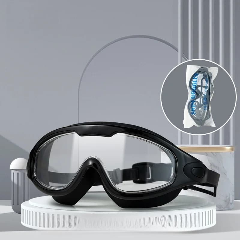 Professional Swimming Goggles Anti Fog Large Frame Swim Glasses with Earplugs — image 10