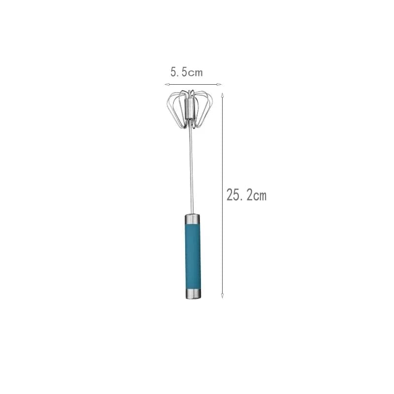 Stainless Steel Egg Beater Manual Whisk Mixer Hand Pressure Kitchen Tool — image 8