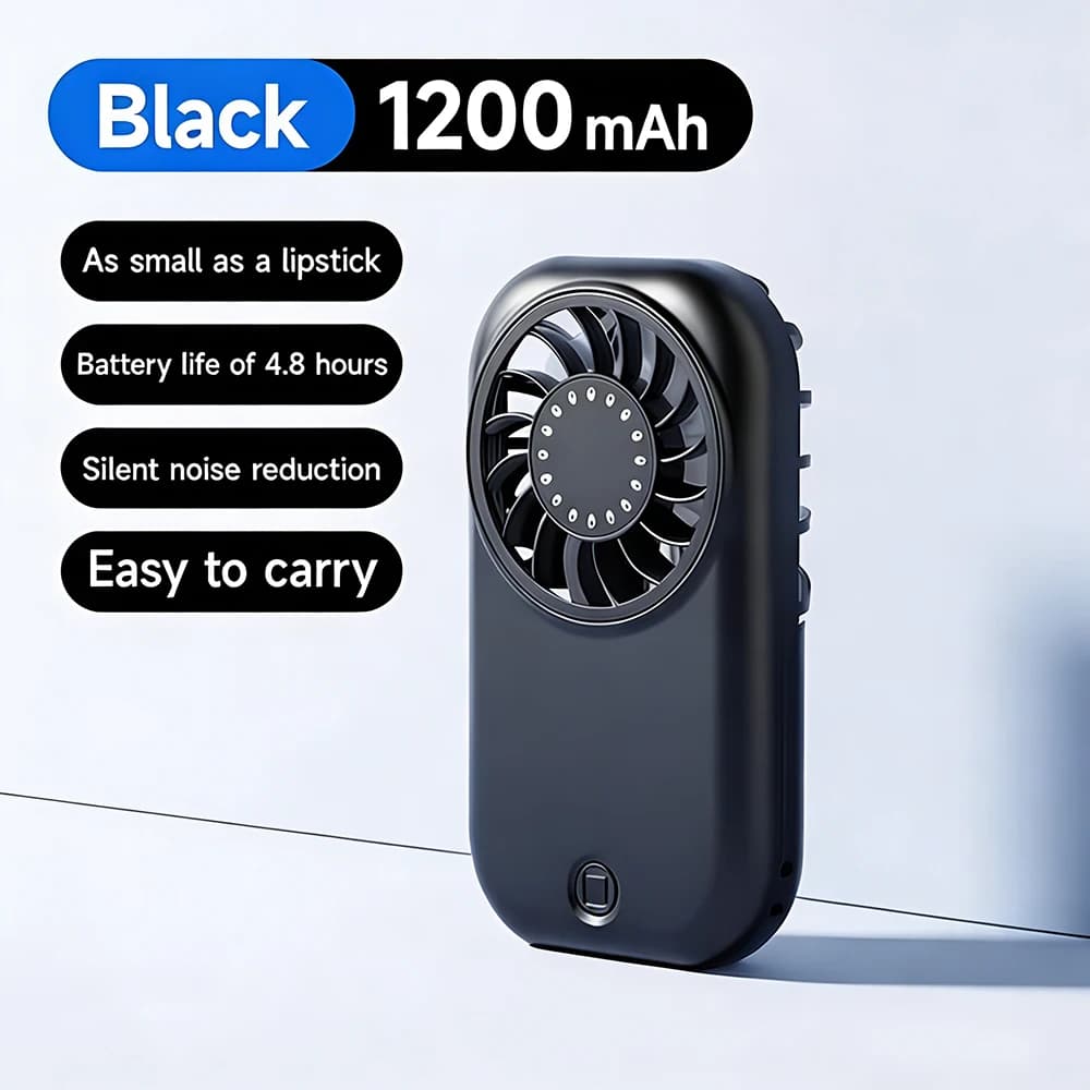 Handheld Mini Fan USB Rechargeable Portable Speed Adjustable New 1200mAh Small U — image 7