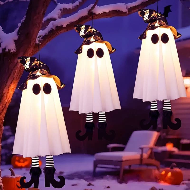 Halloween Ghost Decorations Lamp Glow in the Dark DIY Party Decor Home Yard — image 2