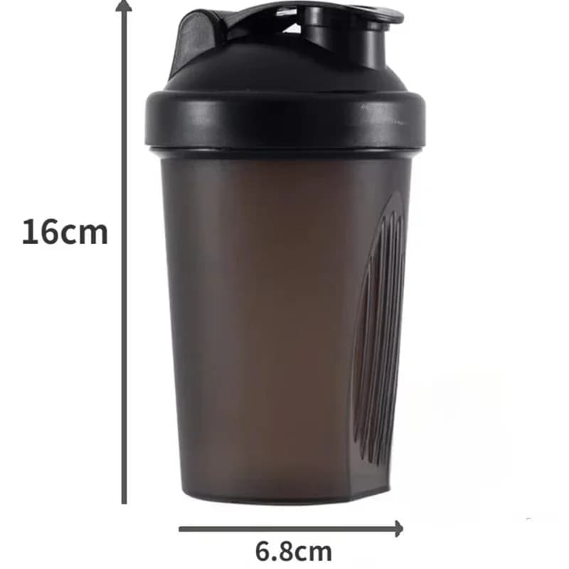 400ml Protein Shaker Bottle with Stainless Ball BPA Free Leakproof Plastic — image 6
