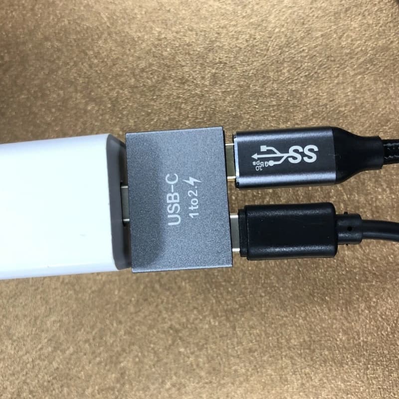 USB C Male to Dual USB C Female Splitter Data Cable Metal Shell New Compact Size — image 3