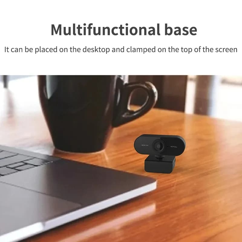 HD Webcam with Microphone USB Computer Camera for PC Video Calls Zoom Streaming — image 5