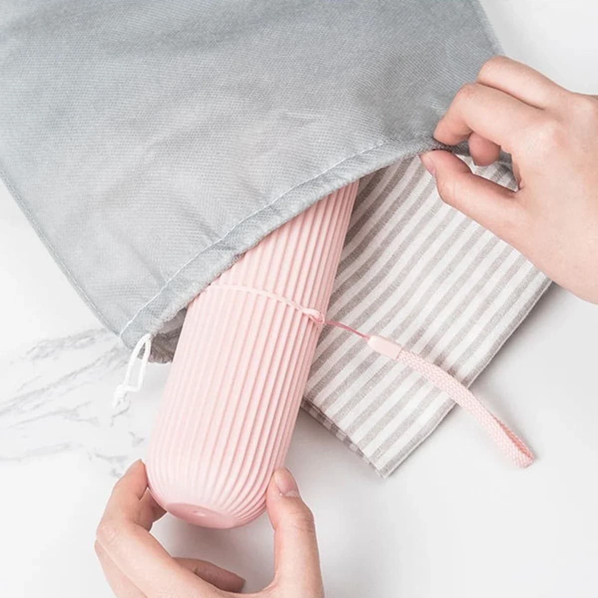 Portable Toothbrush Toothpaste Holder Case Travel Camping Storage Box — image 3