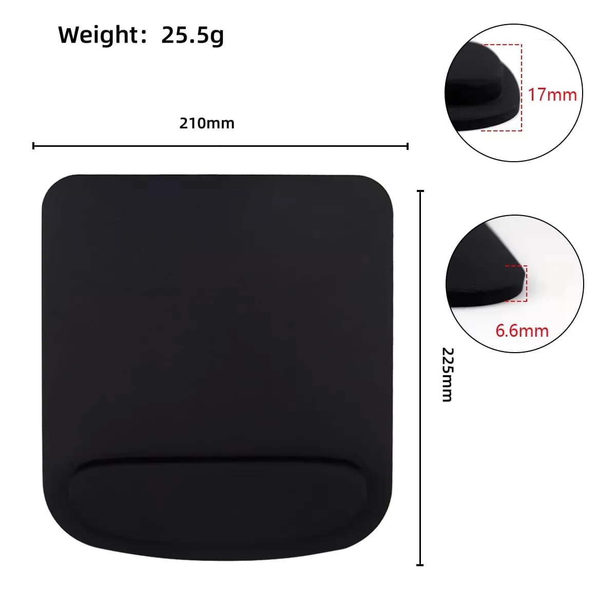 Mouse Pad Ergonomic Wrist Rest Eva Mousepad Office Computer Game New Solid Color — image 5