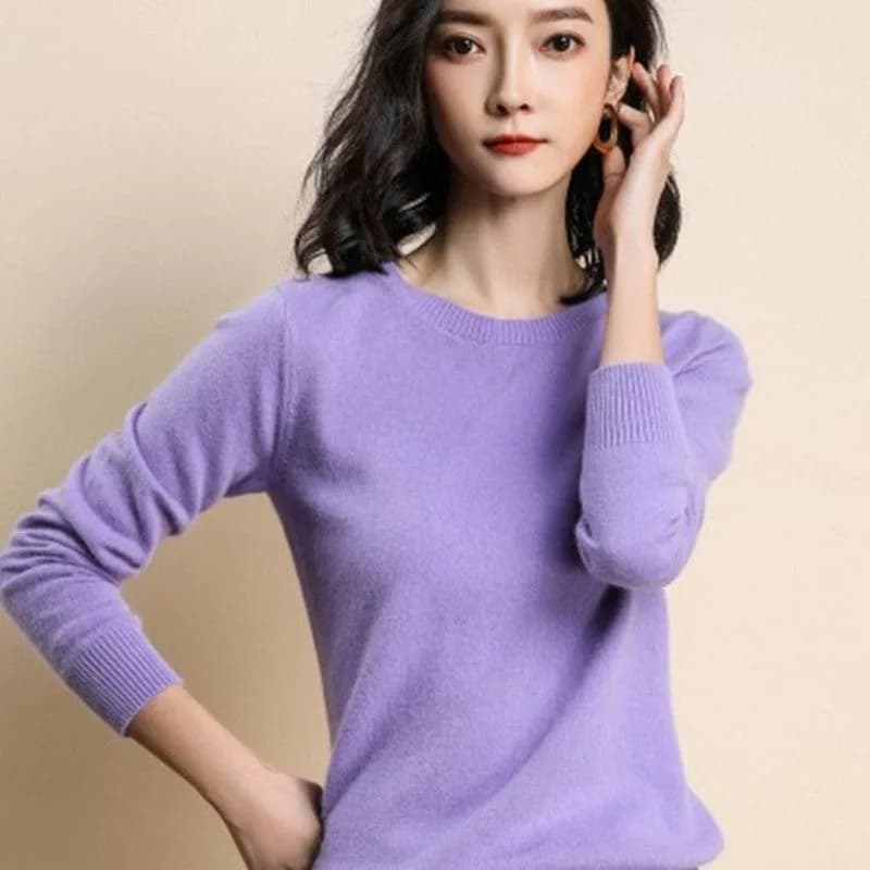 Women's Sweater O-Neck Pullover Warm Casual Knitwear Korean Fashion New Autumn U — image 8