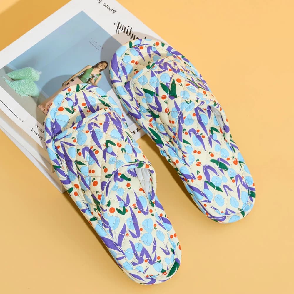 Women's Floral House Slippers Soft Cotton Anti-Slip Indoor Bedroom Summer Footwear — image 6