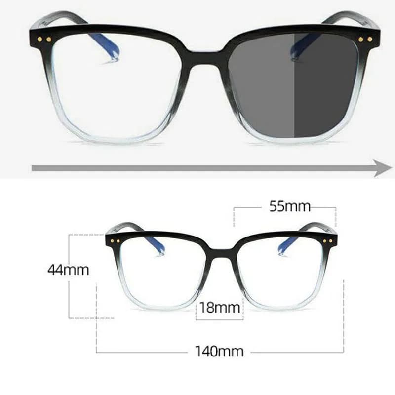 Photochromic Myopia Glasses Colour Changing Square Smart Sunglasses Trendy — image 6