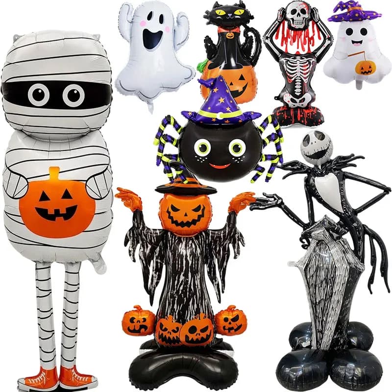 Halloween Aluminium Foil Balloons Bat Pumpkin Ghost Monster Party Large