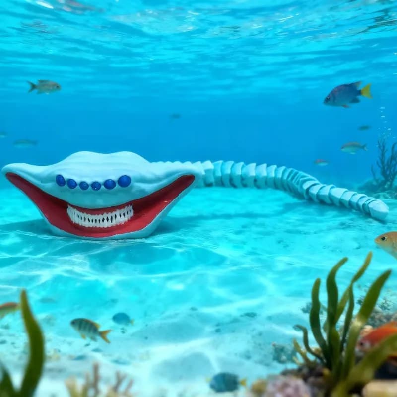 3D Printed Deep Sea Monster Action Figure 4 Pcs Model Set — image 4