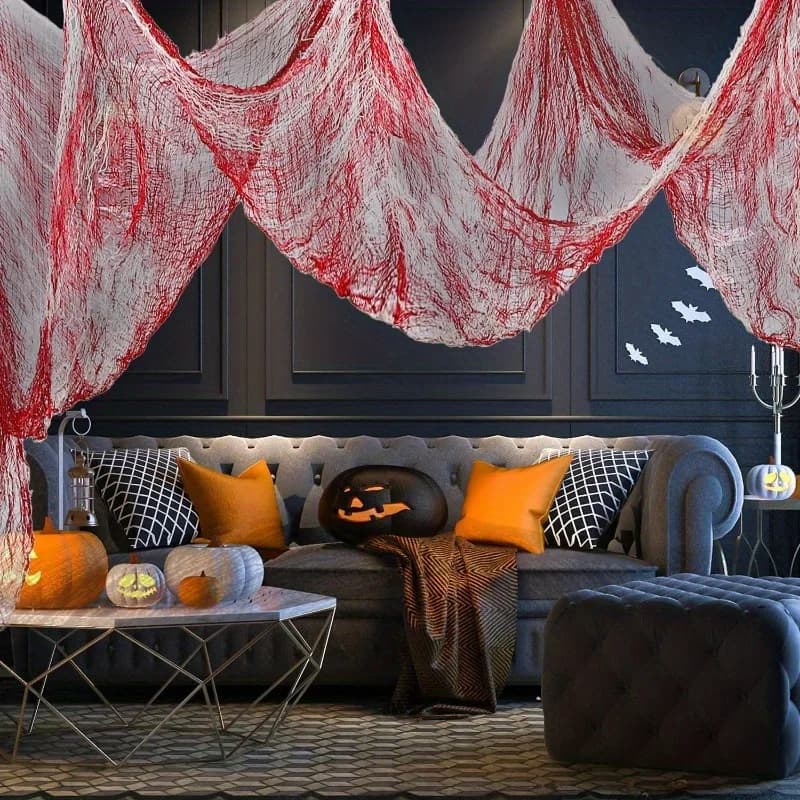 Horror Red Bloody Cloth 30x72 Inch Halloween Decorative Door Curtain — image 4