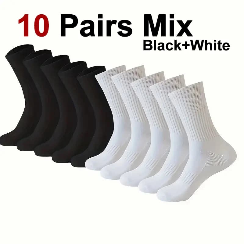 Sports Socks 5 10 20 Pairs Breathable Sweat Absorbing Round Neck New Neutral All — image 10