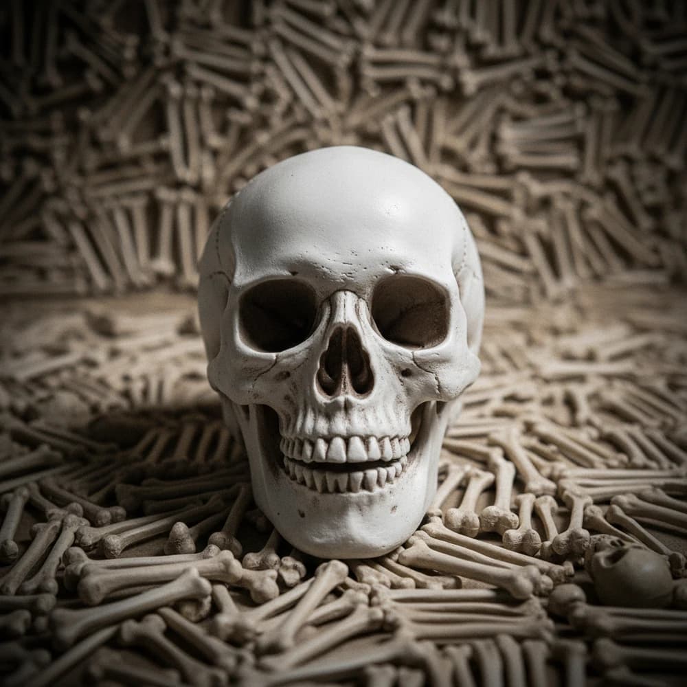 Plastic Skull Head Realistic Skeleton Halloween Party Haunted House Decor UK — image 5