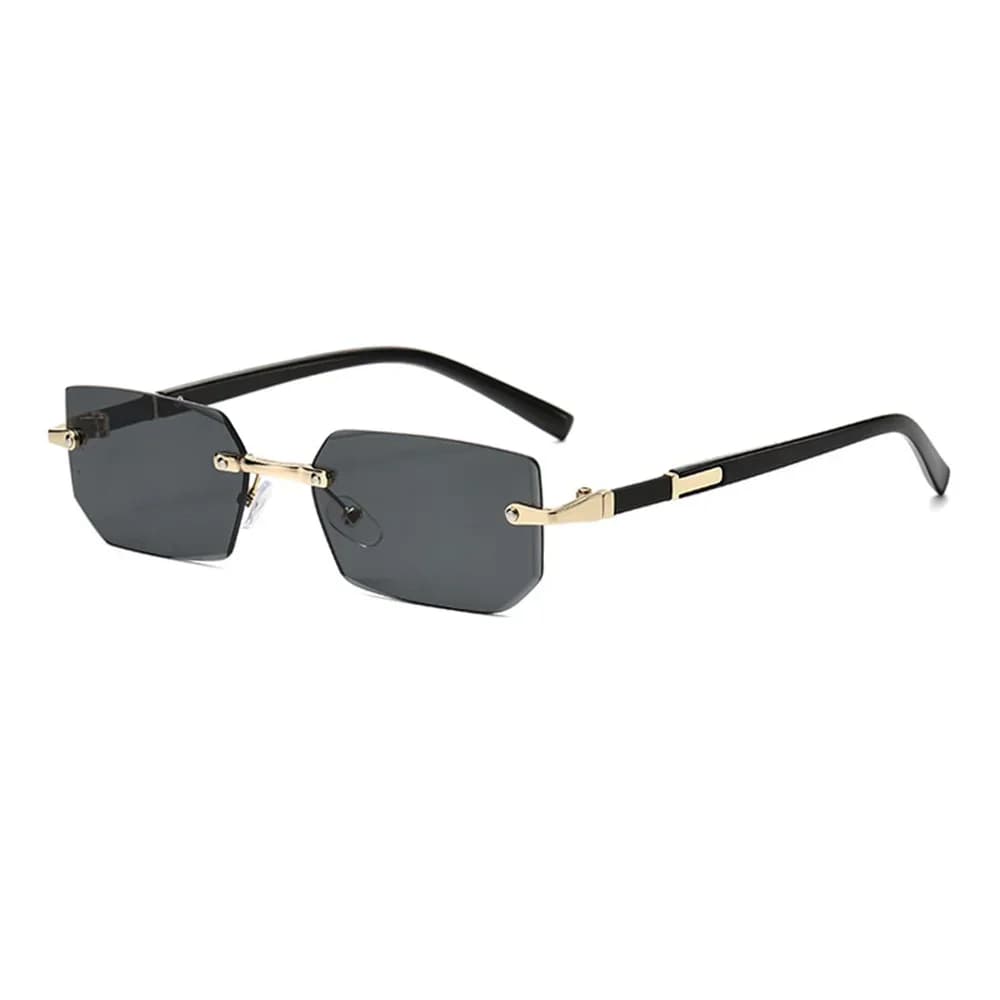 Rimless Cut Edge Rectangle Sunglasses Unisex Frameless New Eyewear Designer Y2k — image 7