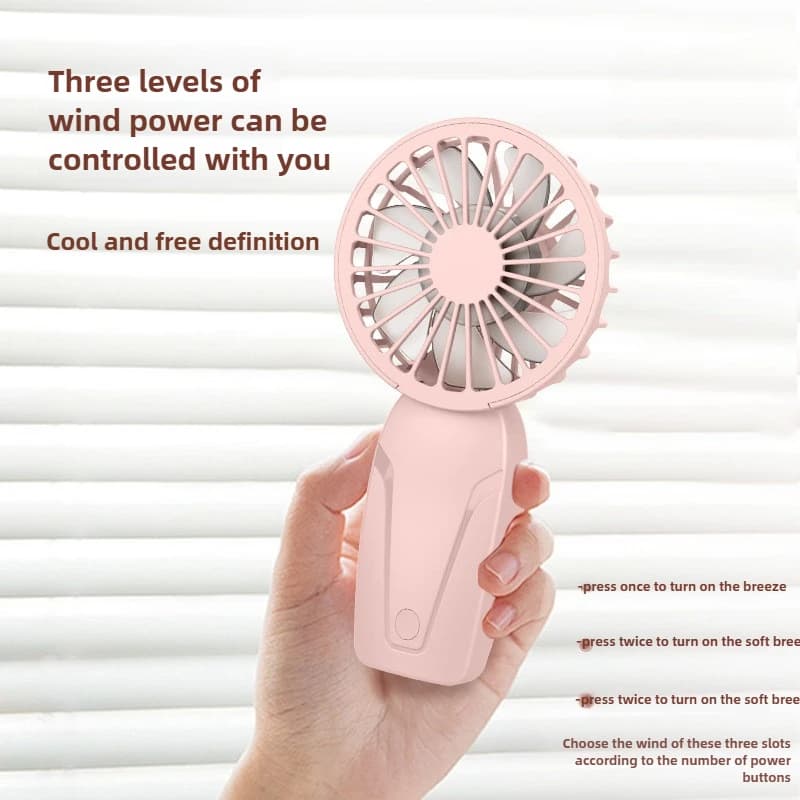 Portable Handheld Mini Fan USB Rechargeable Pocket Fan Small Cooling Fan ABS — image 3