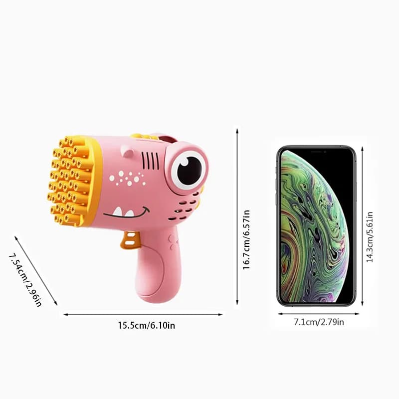 Dinosaur Bubble Machine Gun 40 Hole Electric Handheld Toy Outdoor Wedding — image 2