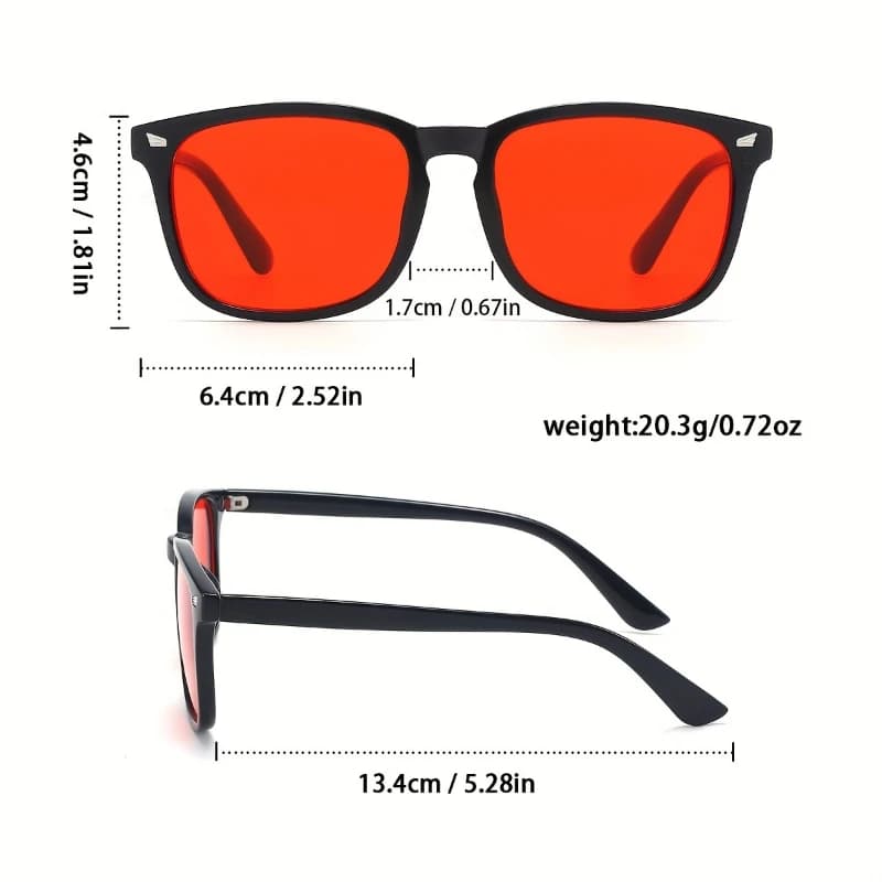 Blue Light Blocking Glasses Square Red Lens Anti Filter New Classic Men Better U — image 6