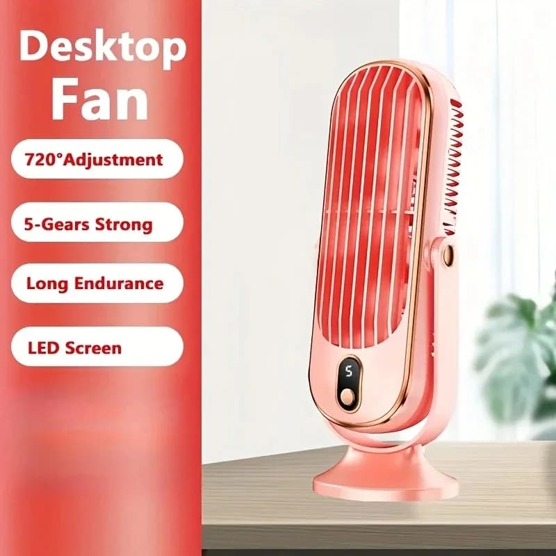 Portable USB Battery Fan Dual Motor Large Desk Office Travel Camping Outdoor Fan — image 10