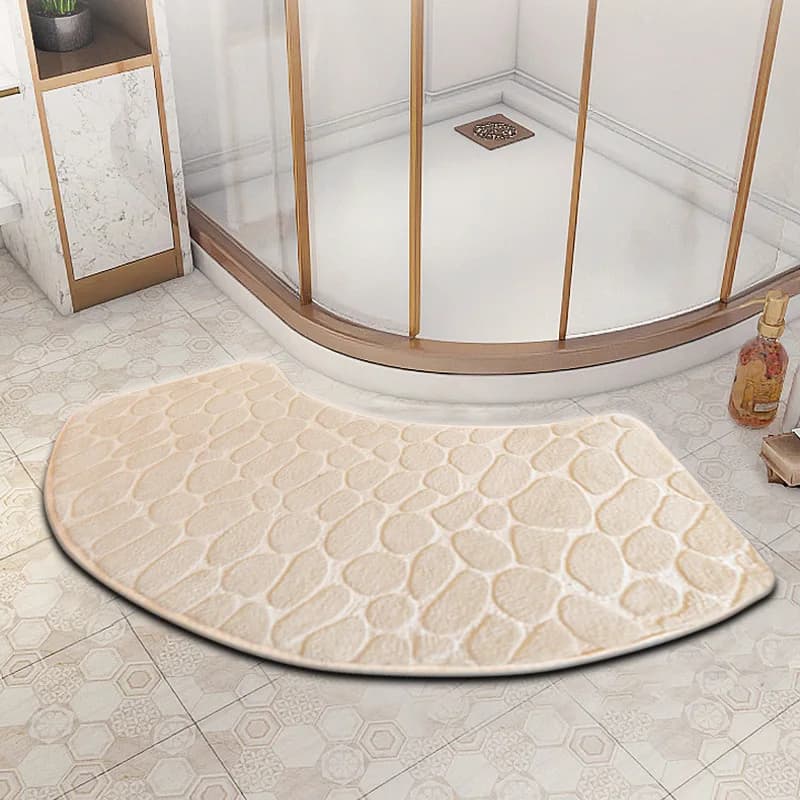 Bath Mat Non Slip Velvet Cobblestone Embossed Absorbent New Bathroom Doormat Dry — image 9
