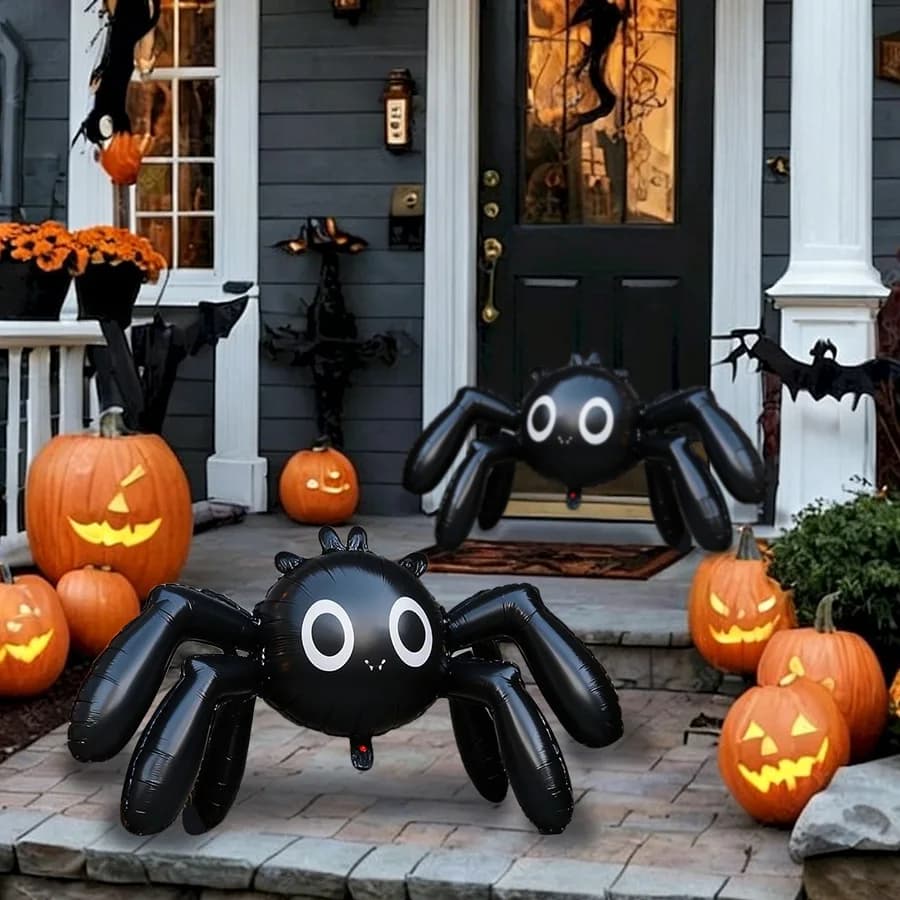 Halloween 3D Black Spider Balloon Ghost Party Decorations Festival Trick Toy — image 2
