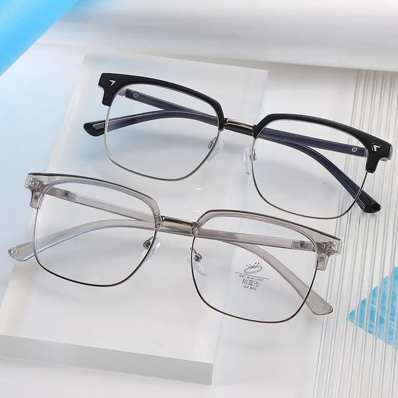 Men's Photochromic Glasses Half Frame Anti-Blue Light Computer Glasses — image 3