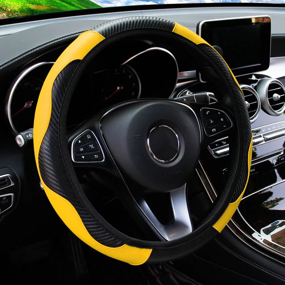 Universal Car Steering Wheel Cover Anti Slip Breathable Sport Grip Protector — image 7