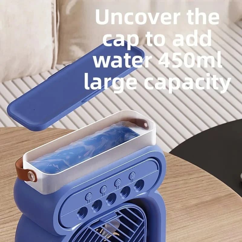 USB Spray Fan Desktop Humidifier Night Light Portable Cooling Water Mist UK — image 3