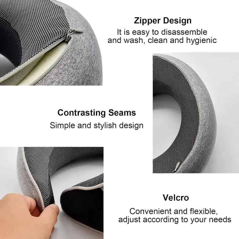 Travel Neck Pillow Memory Foam U-shaped Support Portable New Snail Style Soft UK — image 4