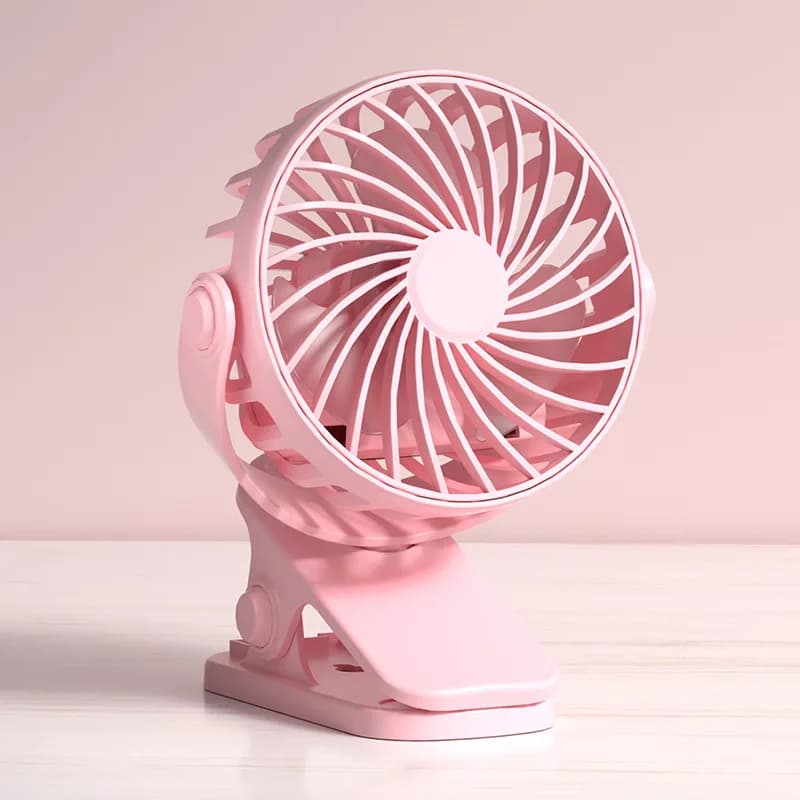 USB Rechargeable Clip-On Table Fan Portable Mini Desk Fan with Night Light — image 8