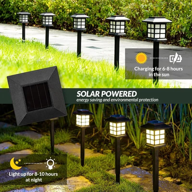 Solar Pathway Lights 2 Pack Outdoor Waterproof Garden Landscape Lamp — image 5
