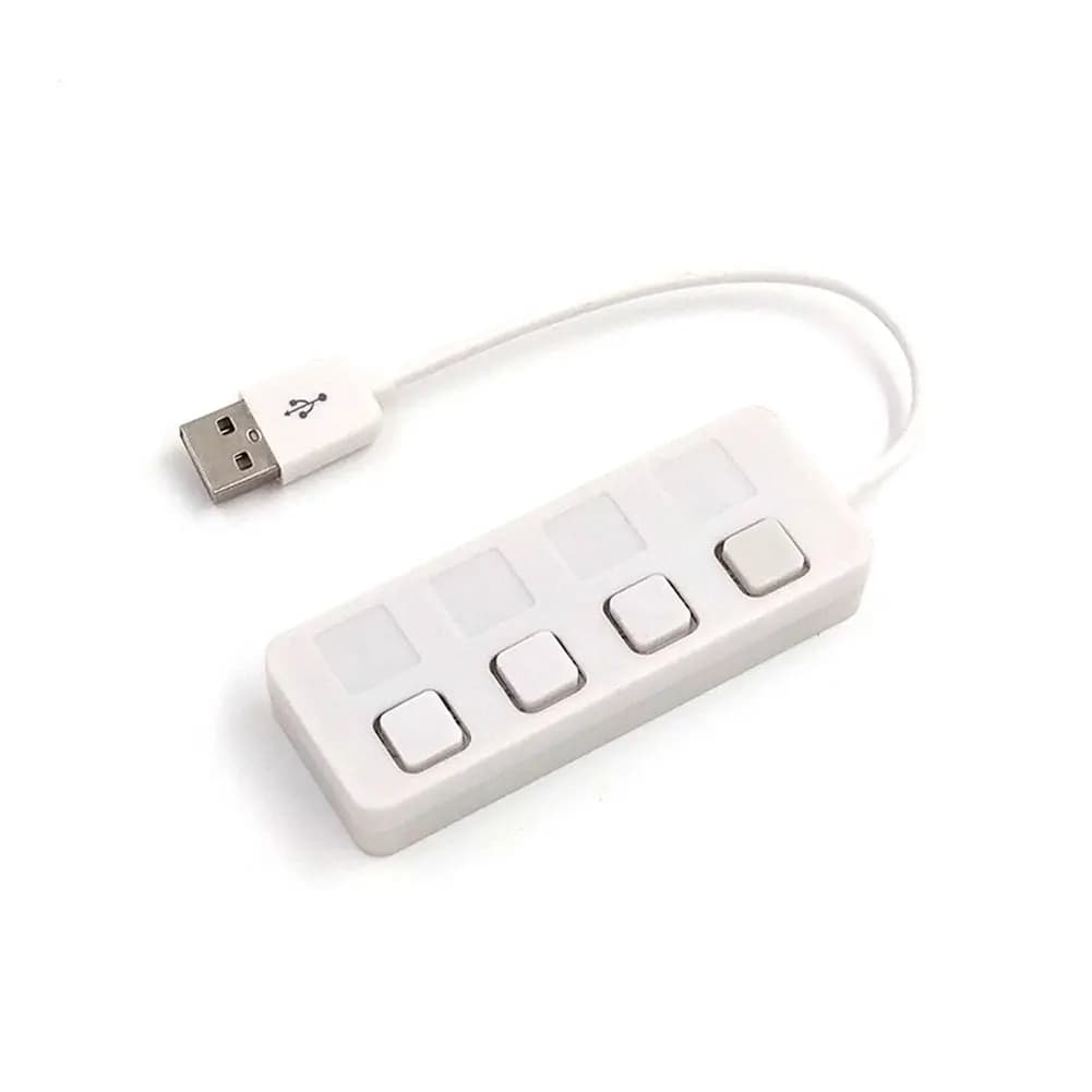 USB 2.0 Hub 4 Ports On/Off Switch 480Mbps Fast Data Adapter Splitter UK — image 7